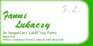 fanni lukacsy business card